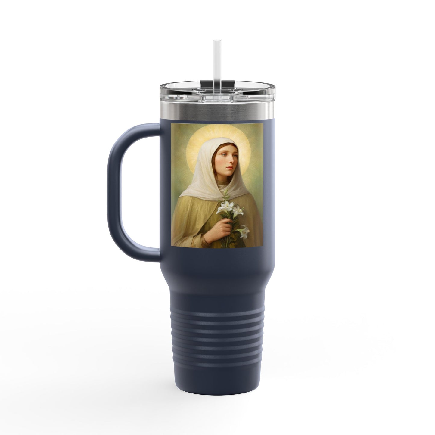 St.Ada Insulated Travel Mug - Perfect for Nature Lovers, Faith, Spiritual Gifts 40oz