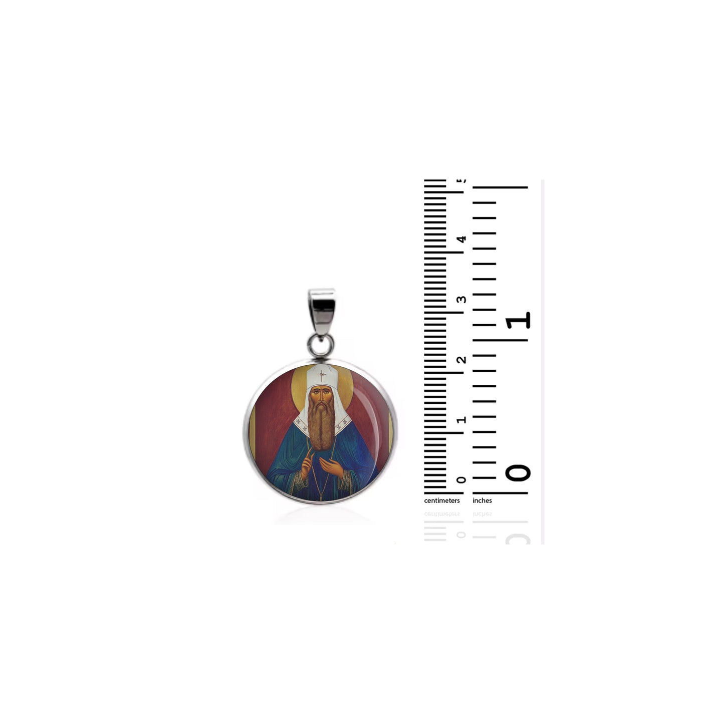 Saint Metropolitan Benjamin Of Petrograd sterling silver 925  Medal Patron image 1