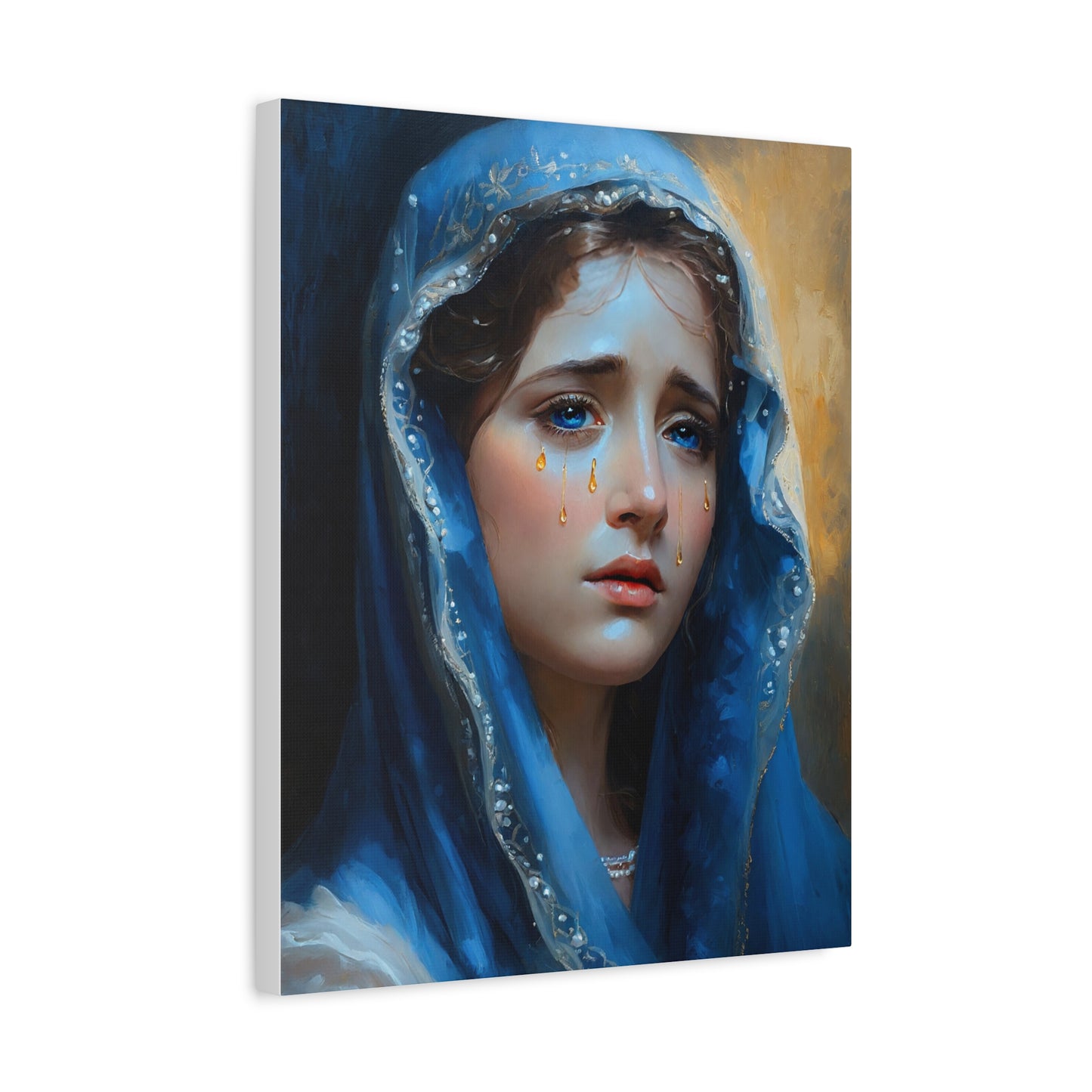 Our Lady of Sorrows Catholic Art, Mother Mary Home Decor Canvas Print - Ships From USA