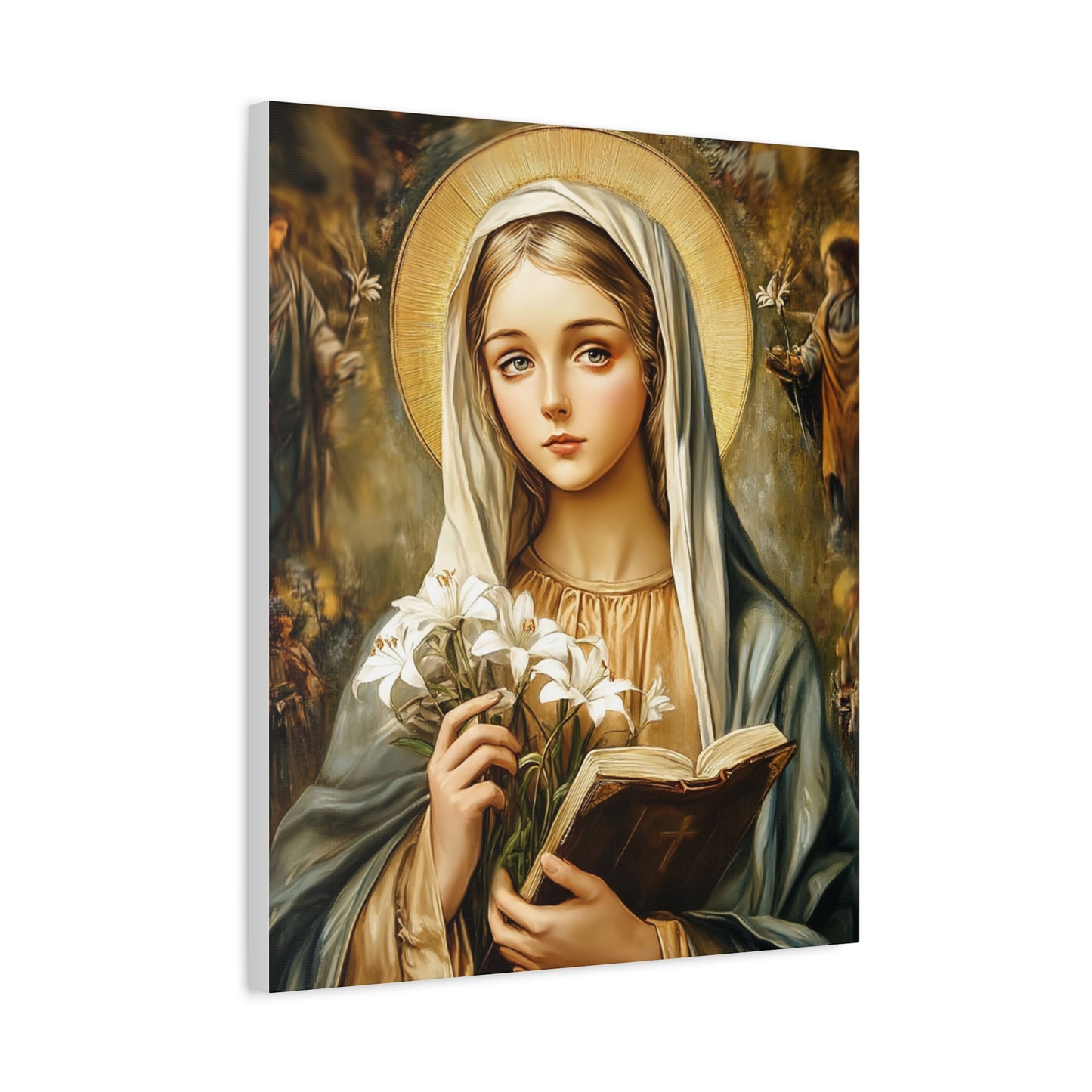 St. Dymphna Catholic Canvas Wall Art, Christian Decor