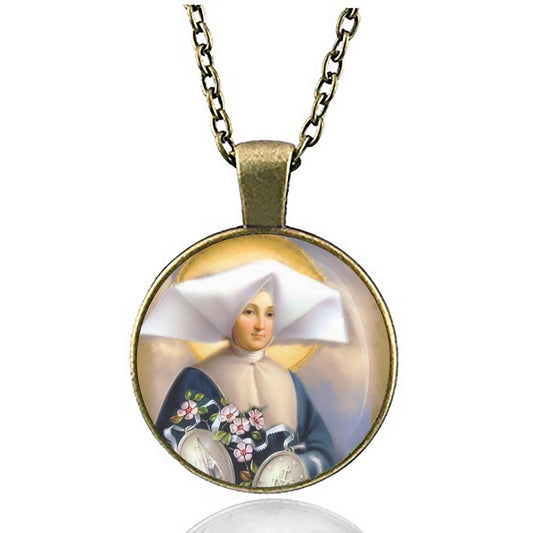 St. Catherine Laboure Catholic Religious Jewelry Patron Saint Medal Pendant Necklace