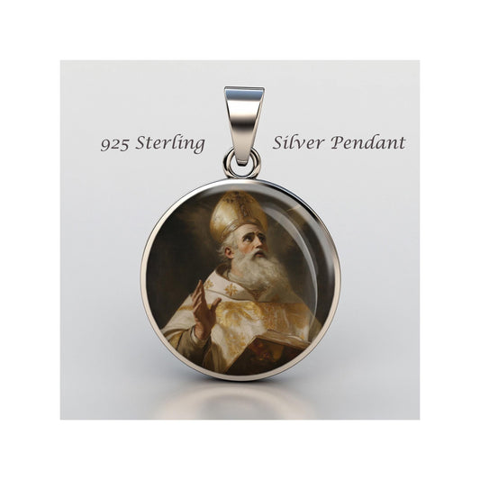 Saint Isidore Of Sevilla Religious Devotional sterling silver 925 Christian Medal Patron