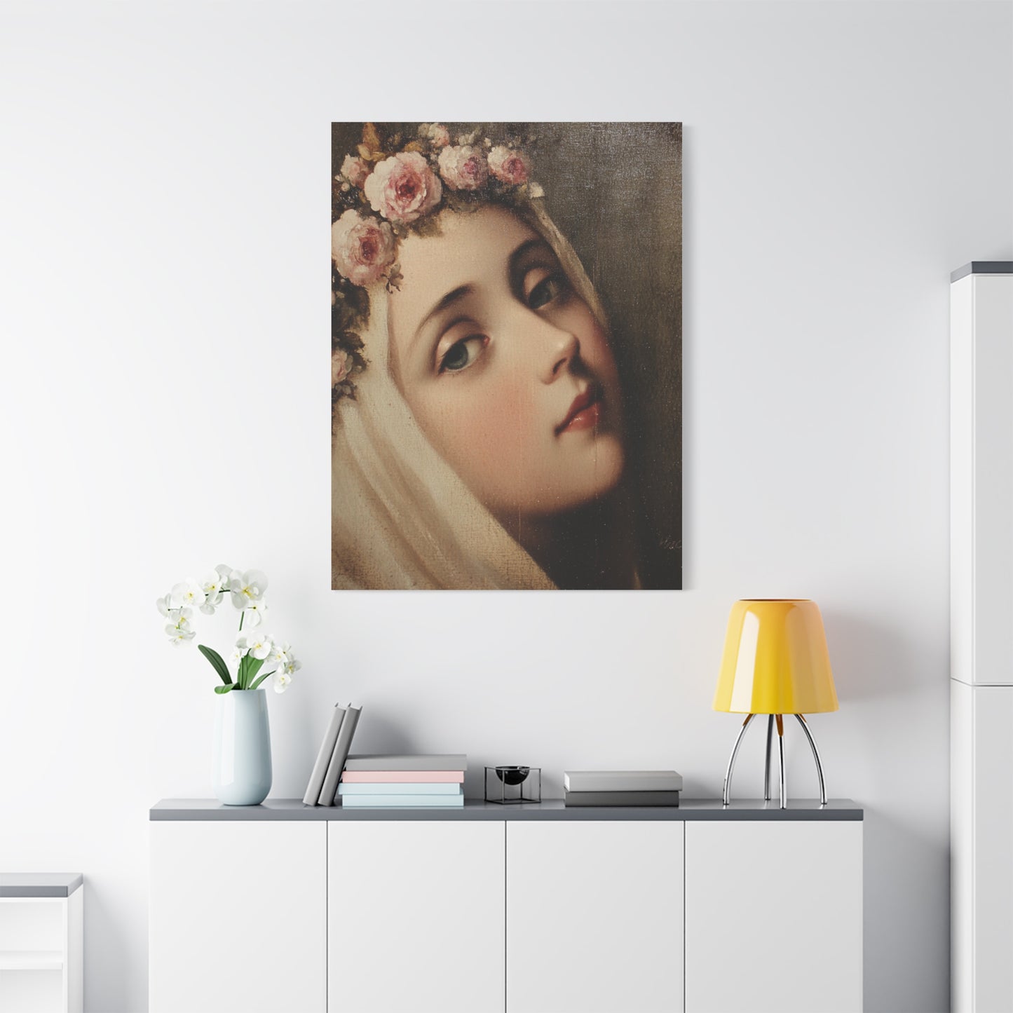 Ready To Hang - St. Rose of Lima Close Up Image Catholic Canvas Wall Art, Christian Decor
