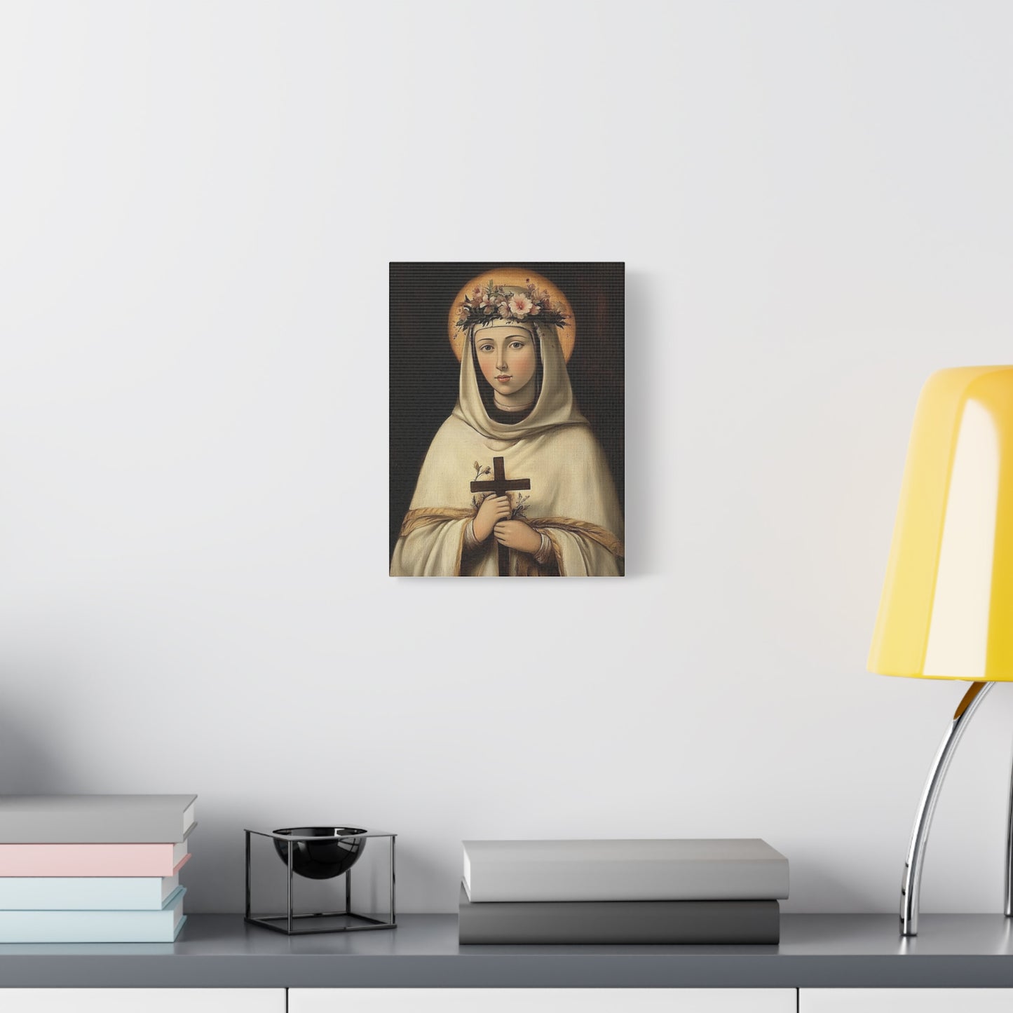 Ready To Hang - St. Rose of Lima Catholic Canvas Wall Art, Christian Decor