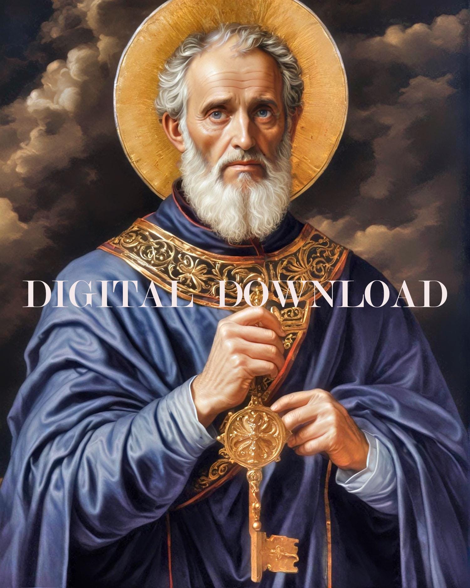 Saint Peter the Apostle Religious Art Digital Image Catholic Print image 0