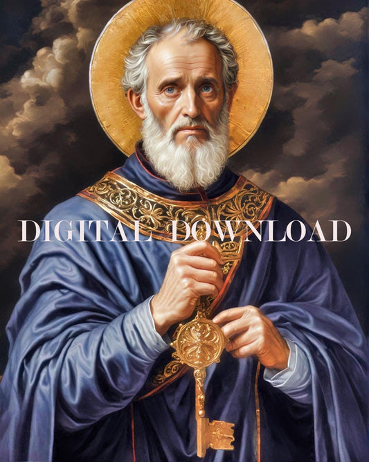 Saint Peter the Apostle Religious Art Digital Image Catholic Print image 0