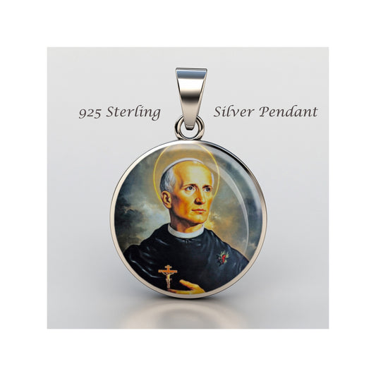 Saint Gaetano Errico Catholic sterling silver 925 Christian Medal Patron Pendant image 0