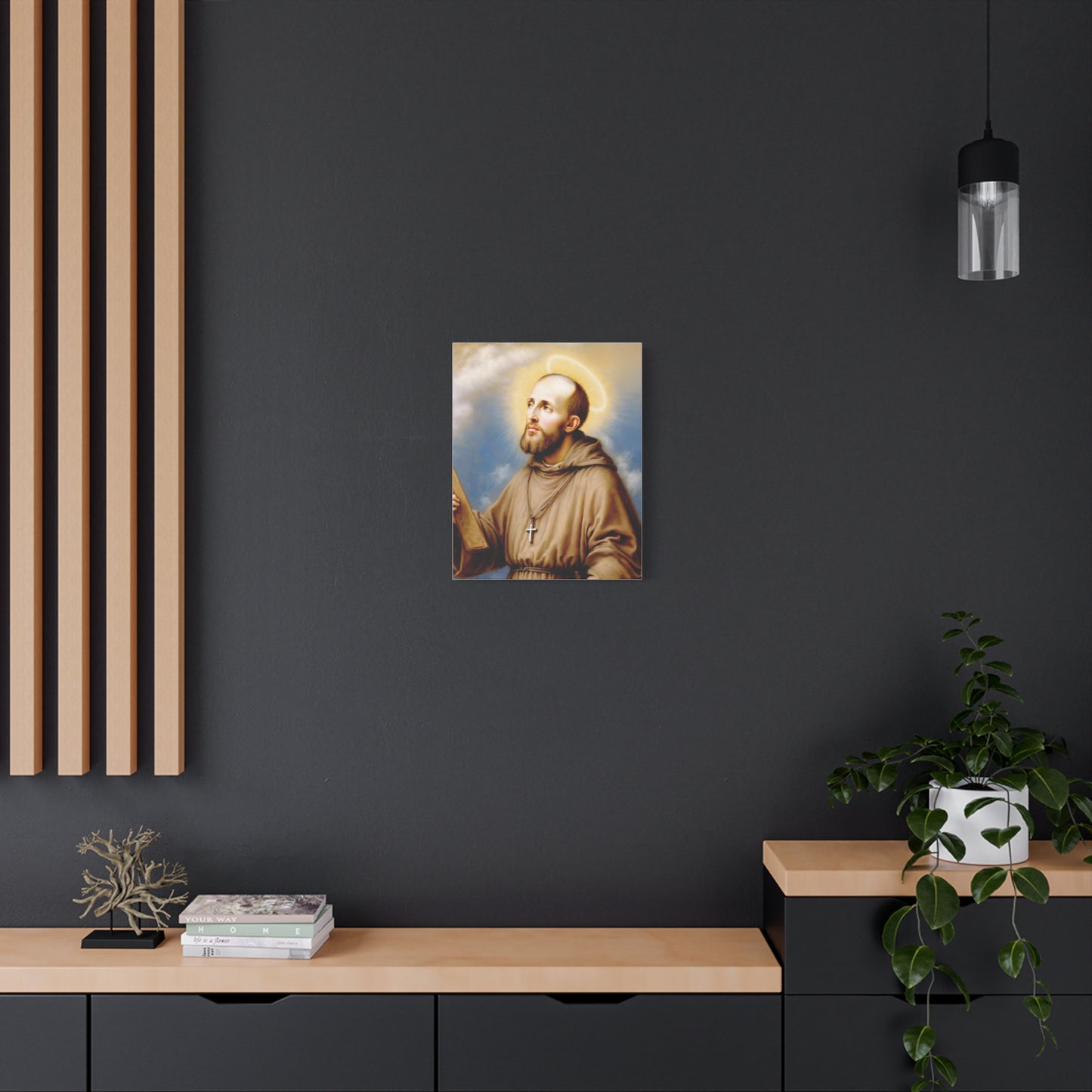 St. Francis de Sales Catholic Canvas Wall Art, Christian Decor