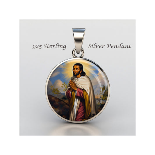 Saint Juan Diego Catholic sterling silver 925 Christian Medal Patron Pendant image 0