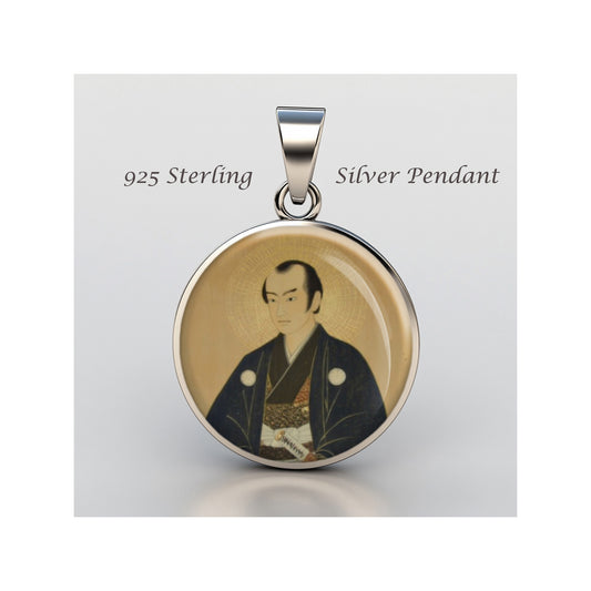 Saint Paul Miki Catholic sterling silver 925 Christian Medal Patron Pendant image 0