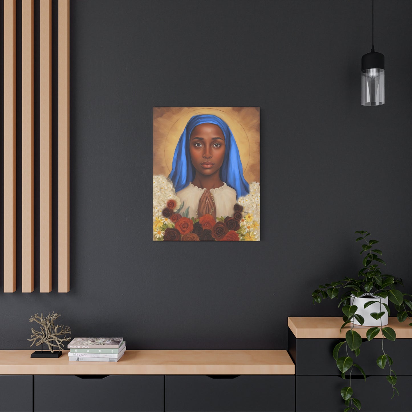 Our Lady of Kibeho Catholic Canvas Wall Art, Christian Decor