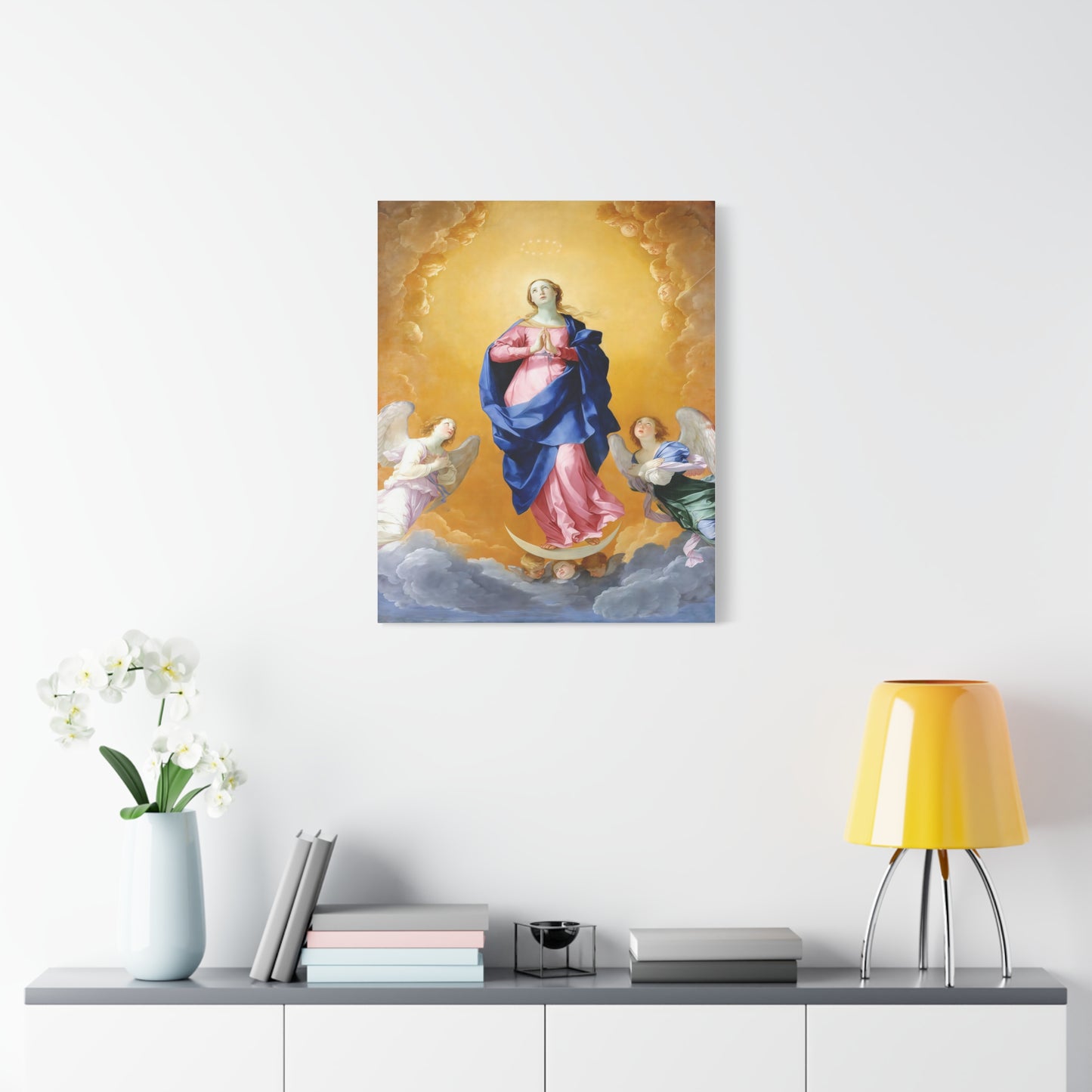 Ready To Hang - Mother Mary Immaculate Conception Our Lady Catholic Canvas Wall Art, Christian Decor
