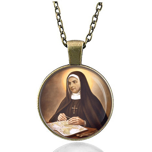 St. Maria Soledad Catholic Necklace Medal Pendant Patron Saint Religious Jewelry