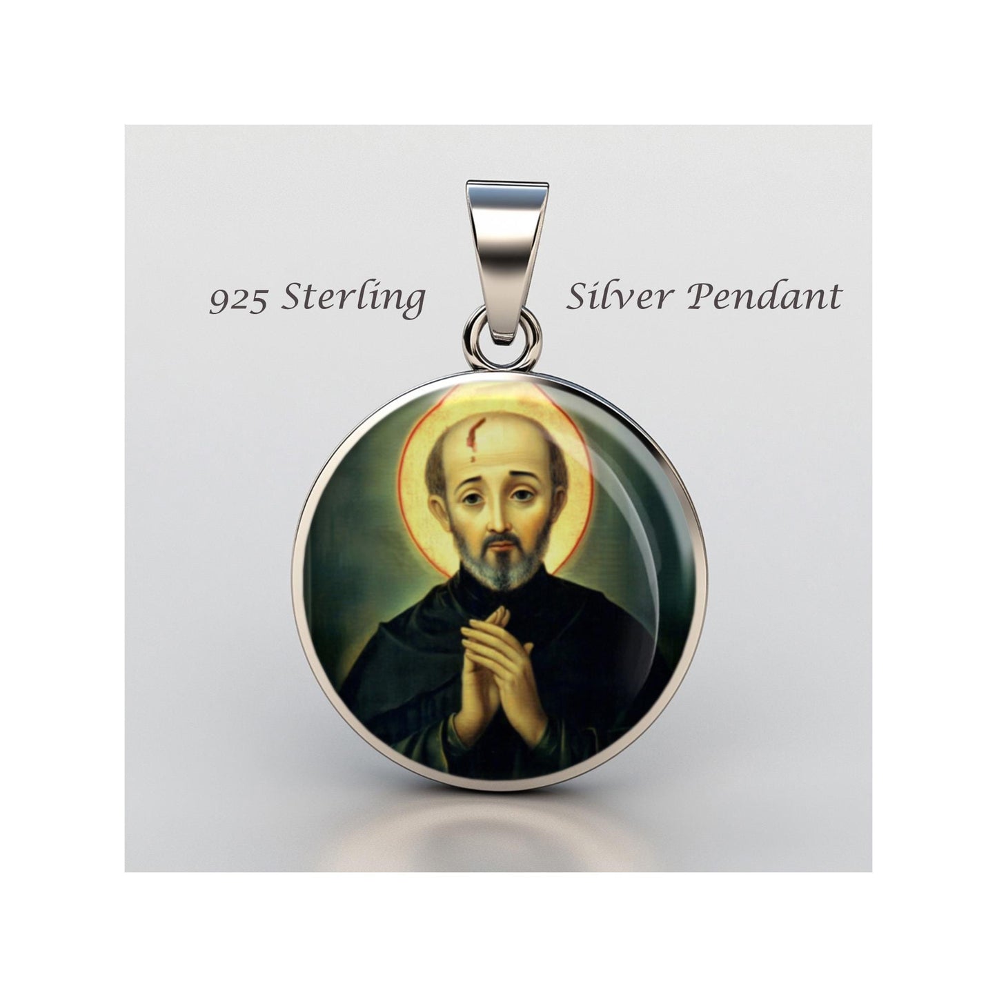 Saint Isaac Jogues Religious Christian sterling silver 925 Christian Medal Patron Pendant