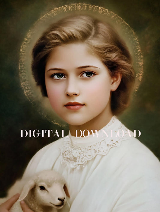 St Agnes of Rome Art Digital Image Print image 0