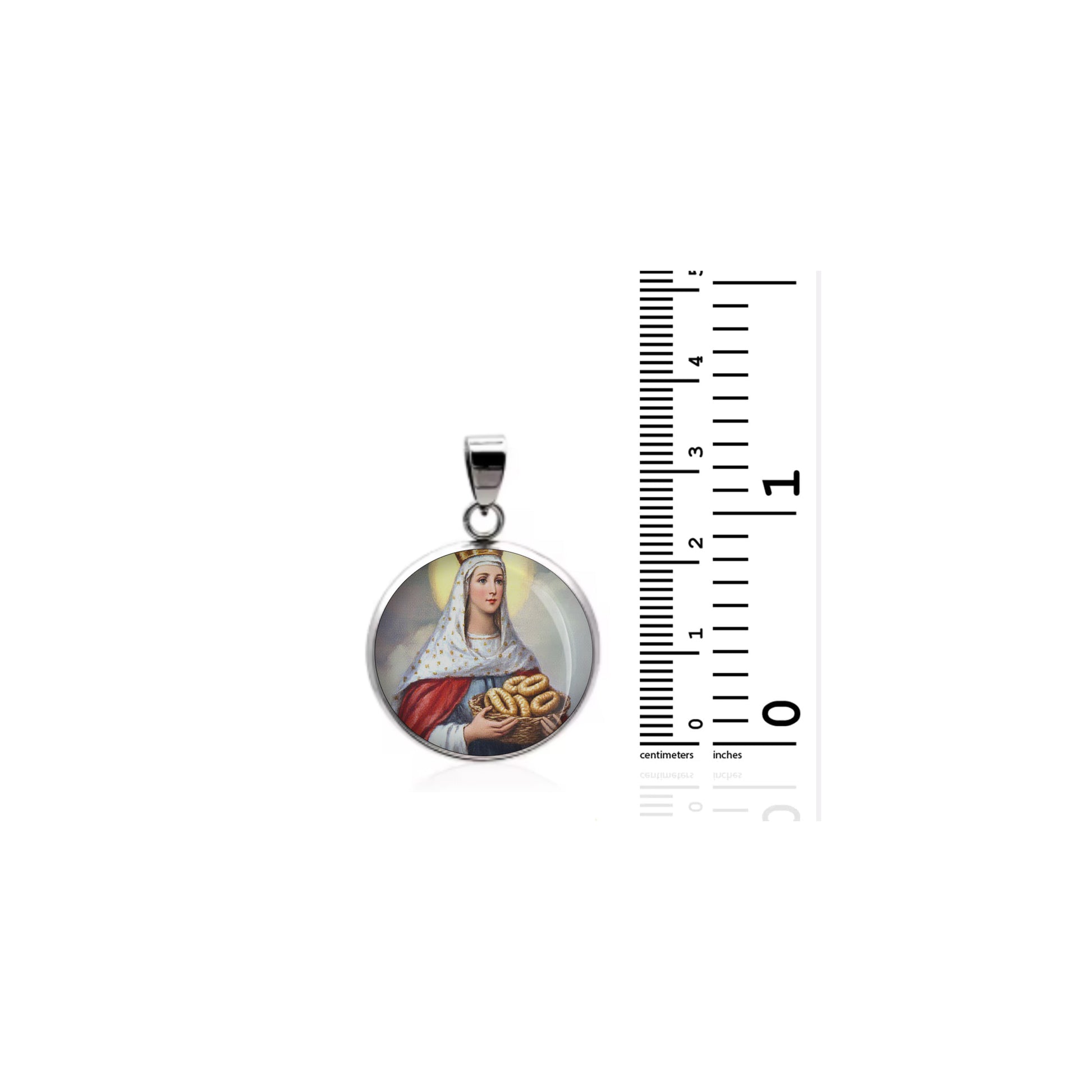Saint Elizabeth Of Hungary Catholic sterling silver 925 Christian Medal Patron image 1