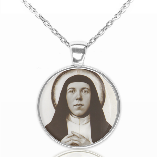 St. Teresa Of Jesus Of Los Es Necklace Catholic Saint Pendant Medal image 0
