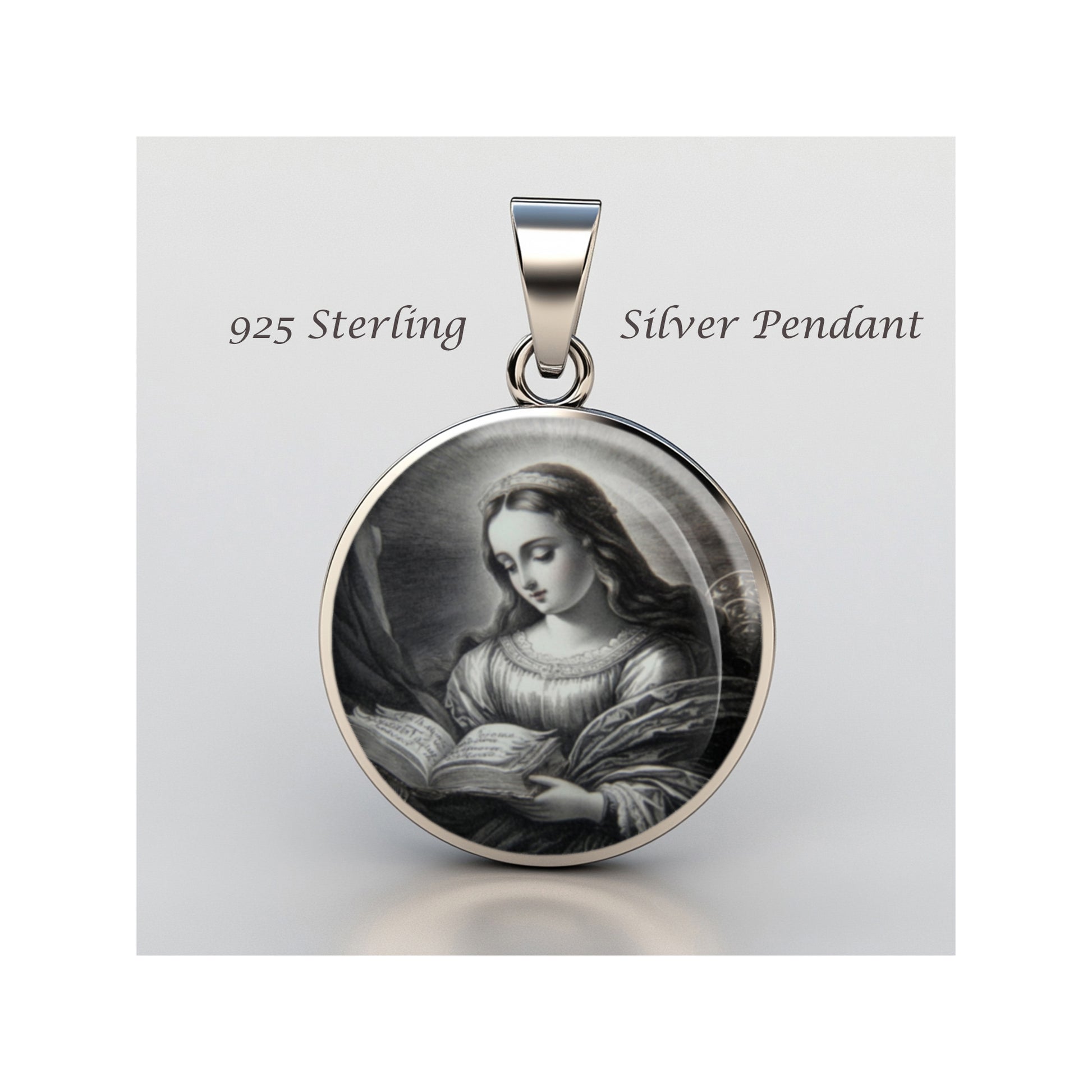 Saint Margaret Of Scotland Catholic sterling silver 925 Christian Medal Patron image 0