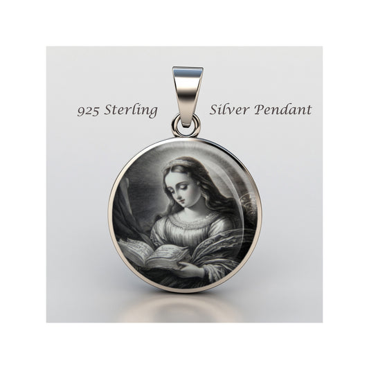 Saint Margaret Of Scotland Catholic sterling silver 925 Christian Medal Patron image 0