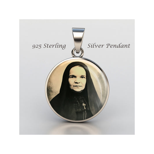 Saint Mother Francis Cabrini Catholic sterling silver 925 Christian Medal Patron image 0
