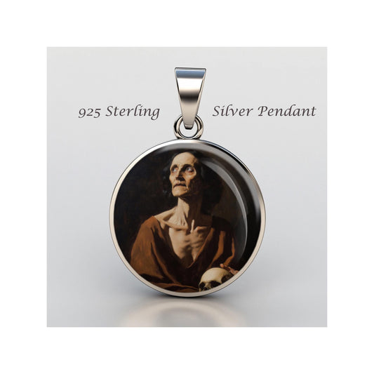 Saint Mary Of Egypt Religious Christian sterling silver 925 Christian Medal Patron Pendant