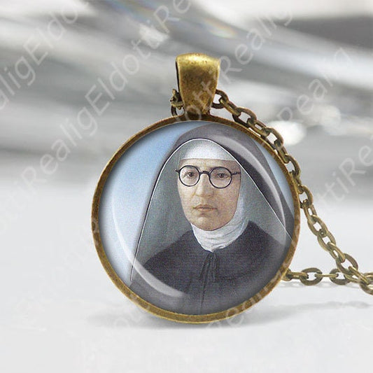 Maria Pierina De Micheli Catholic Necklace. Giuseppa Maria  Catholic Religious Sister Jewelry Medal Pendant Bronze
