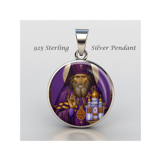 Saint John Maximovitch The Wonderworker Catholic sterling silver 925 Medal image 0
