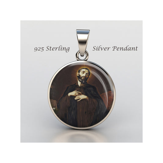 Saint Jerome Emiliani Catholic sterling silver 925 Christian Medal Patron image 0
