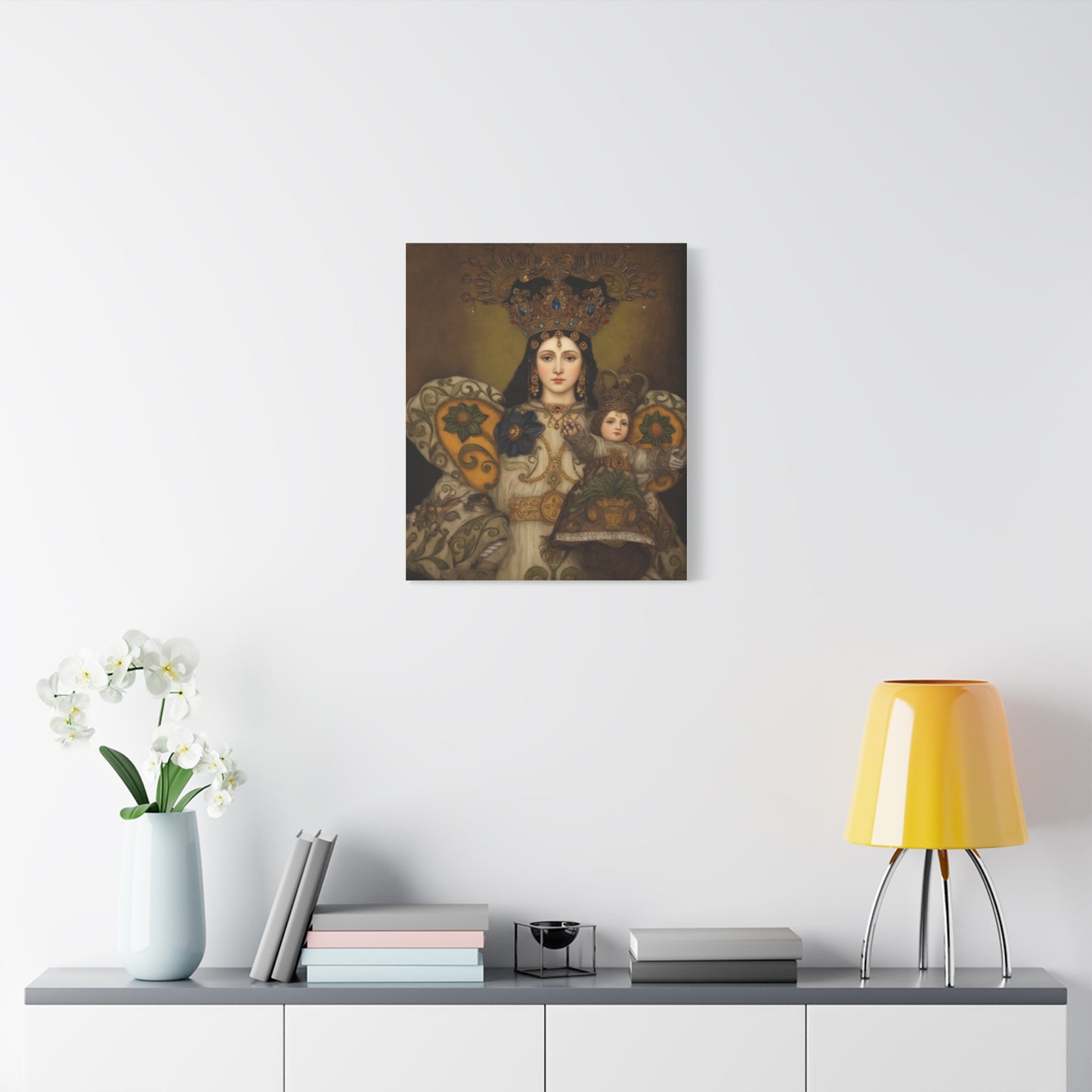 Our Lady Mary Remedies of Odlot Catholic Canvas Wall Art, Christian Decor