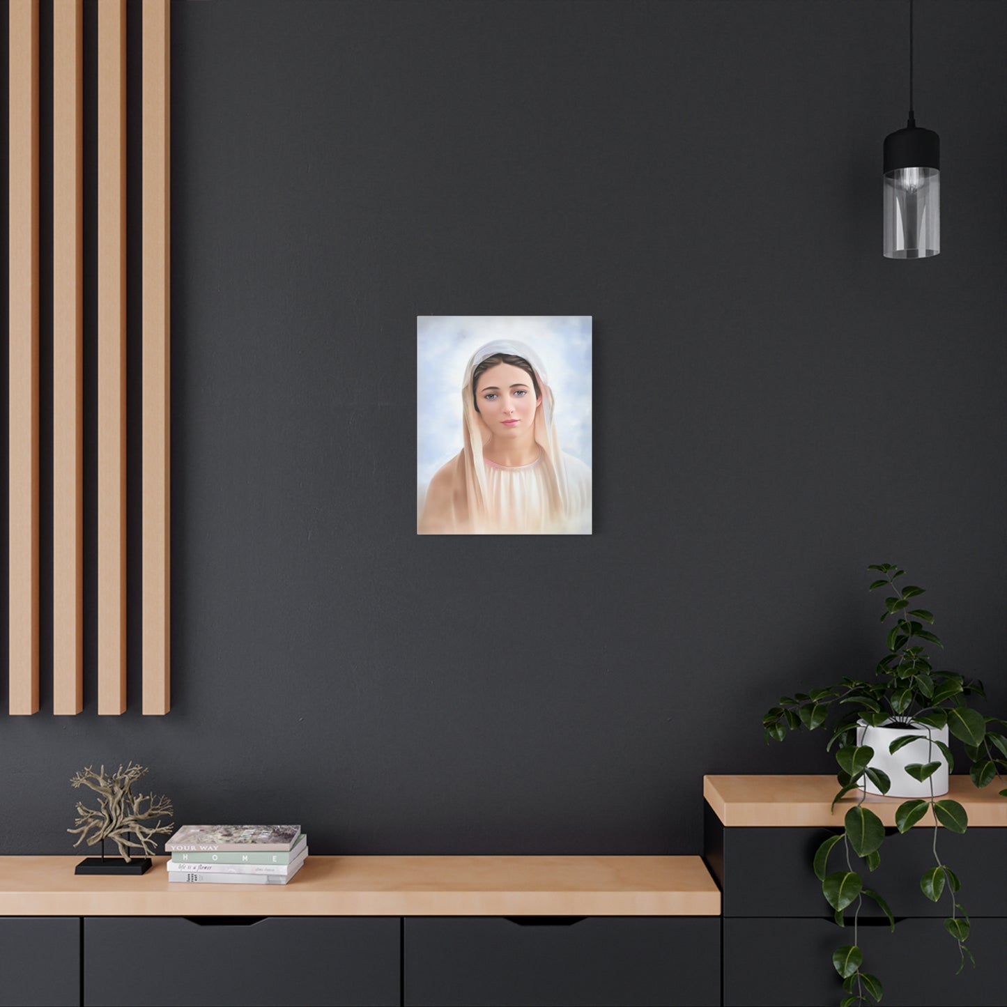 Our Lady Mary Medjugorje Catholic Canvas Wall Art, Christian Decor