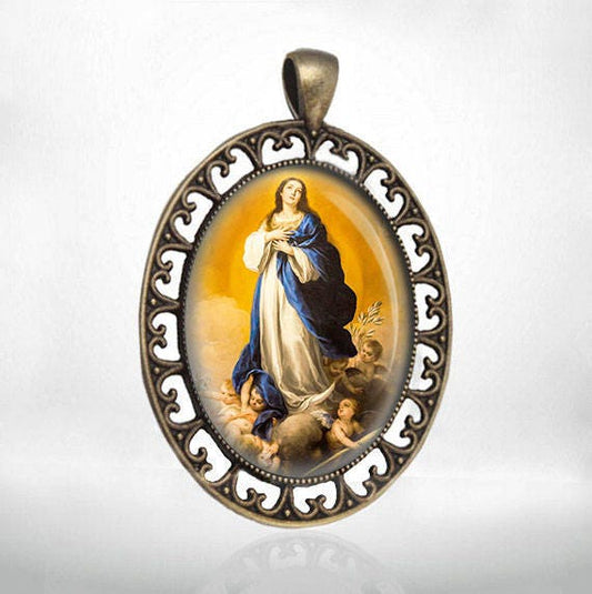 Immaculate Conception Catholic Medal Virgin Mary Pendant