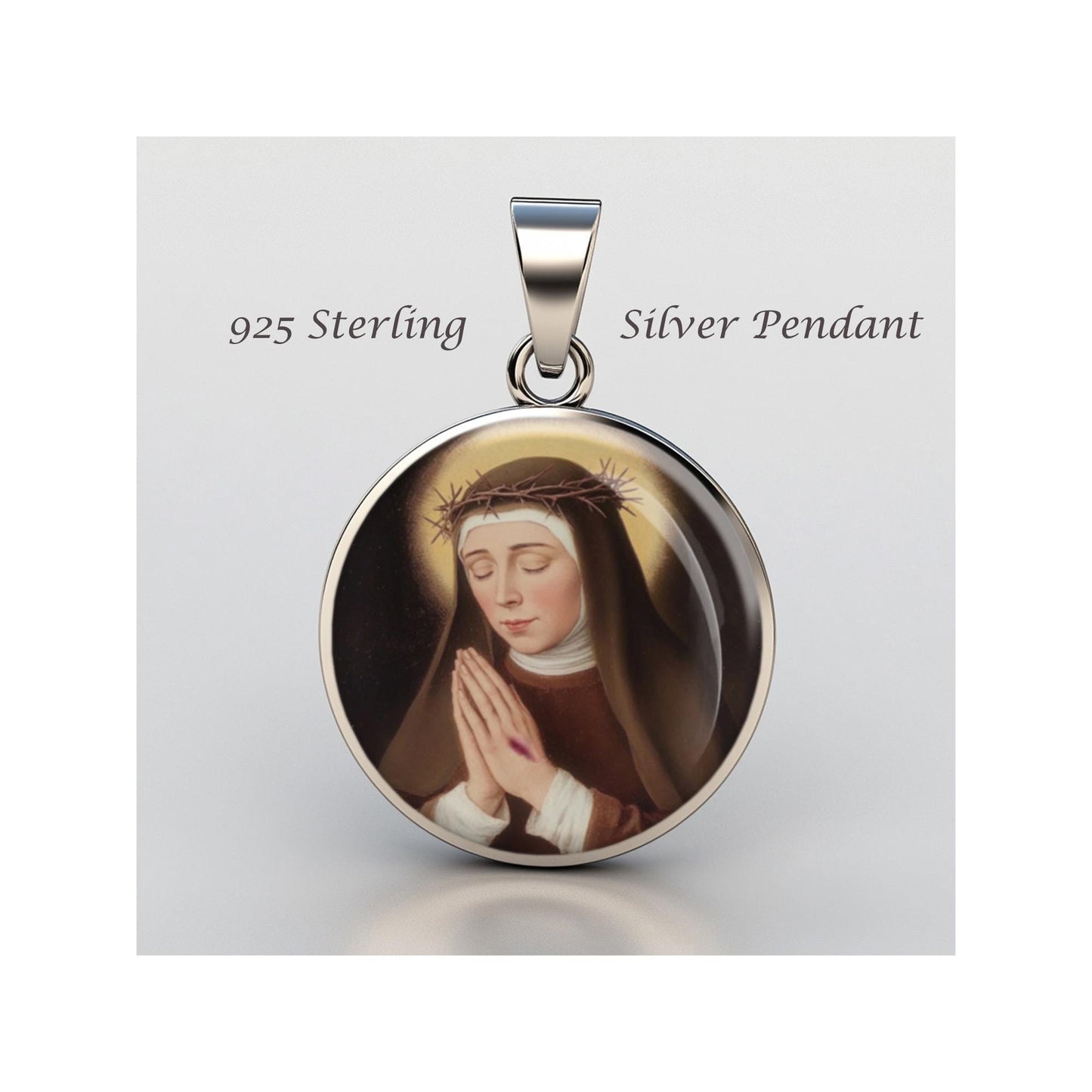 Saint Mary Frances Of The Five Wounds Of Jesus sterling silver 925 Medal Patron