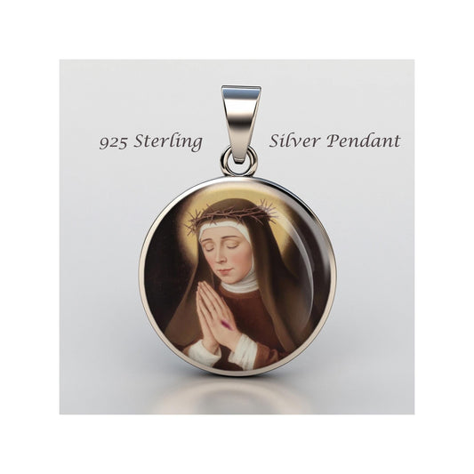 Saint Mary Frances Of The Five Wounds Of Jesus sterling silver 925 Medal Patron