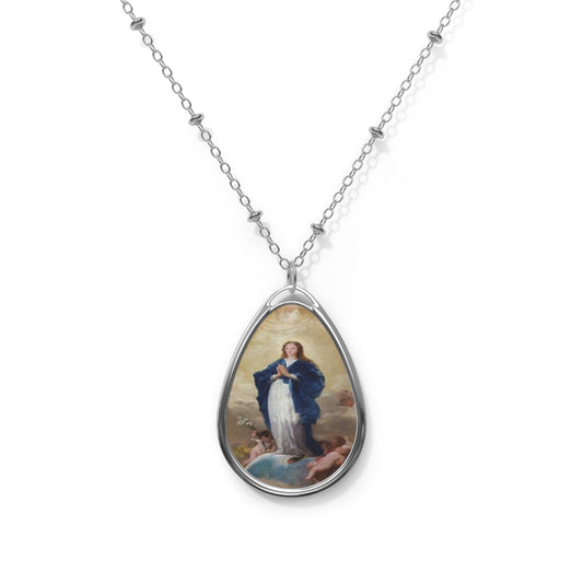 Mary Immaculate Conception Catholic Necklace Pendant Drop