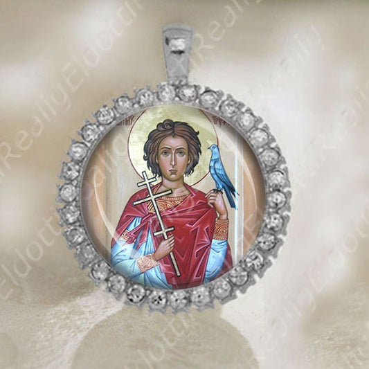 Martyr Tryphon of Campsada Medal Pendant Othodox Religious Jewelry