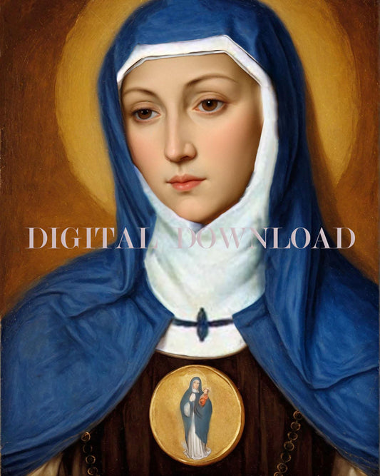 Venerable Mary of Agreda Digital Image Mystical City of God Catholic Art image 0