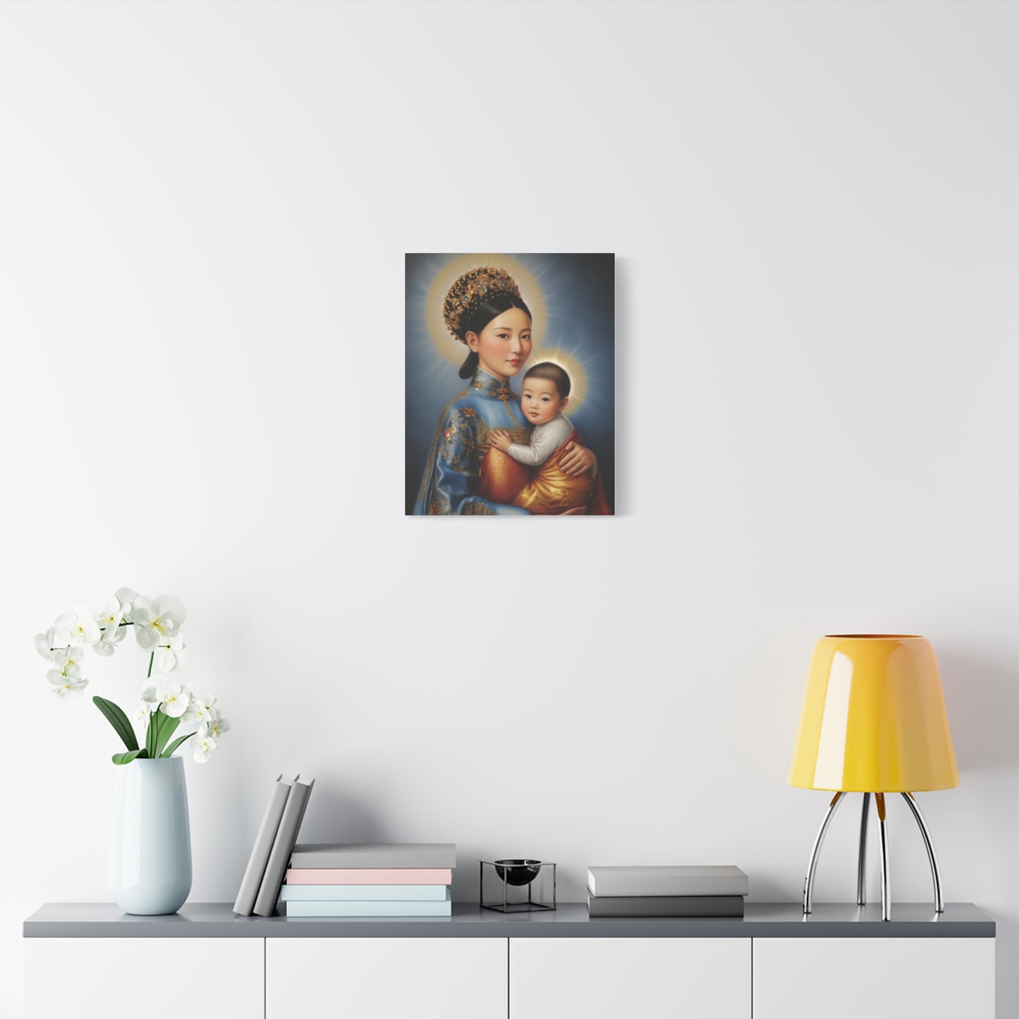 Our Lady of China Virgin Mary Catholic Canvas Wall Art, Christian Decor