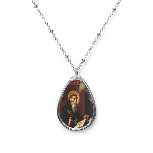 St. Augustine of Hippo Catholic Necklace Drop Pendant