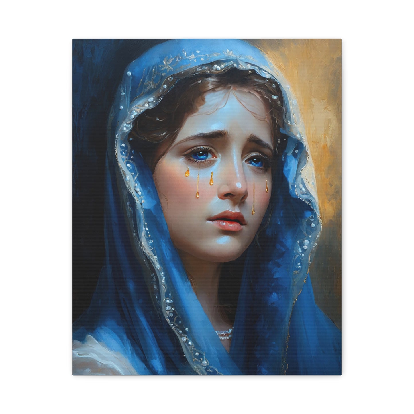 Our Lady of Sorrows Catholic Art, Mother Mary Home Decor Canvas Print - Ships From USA