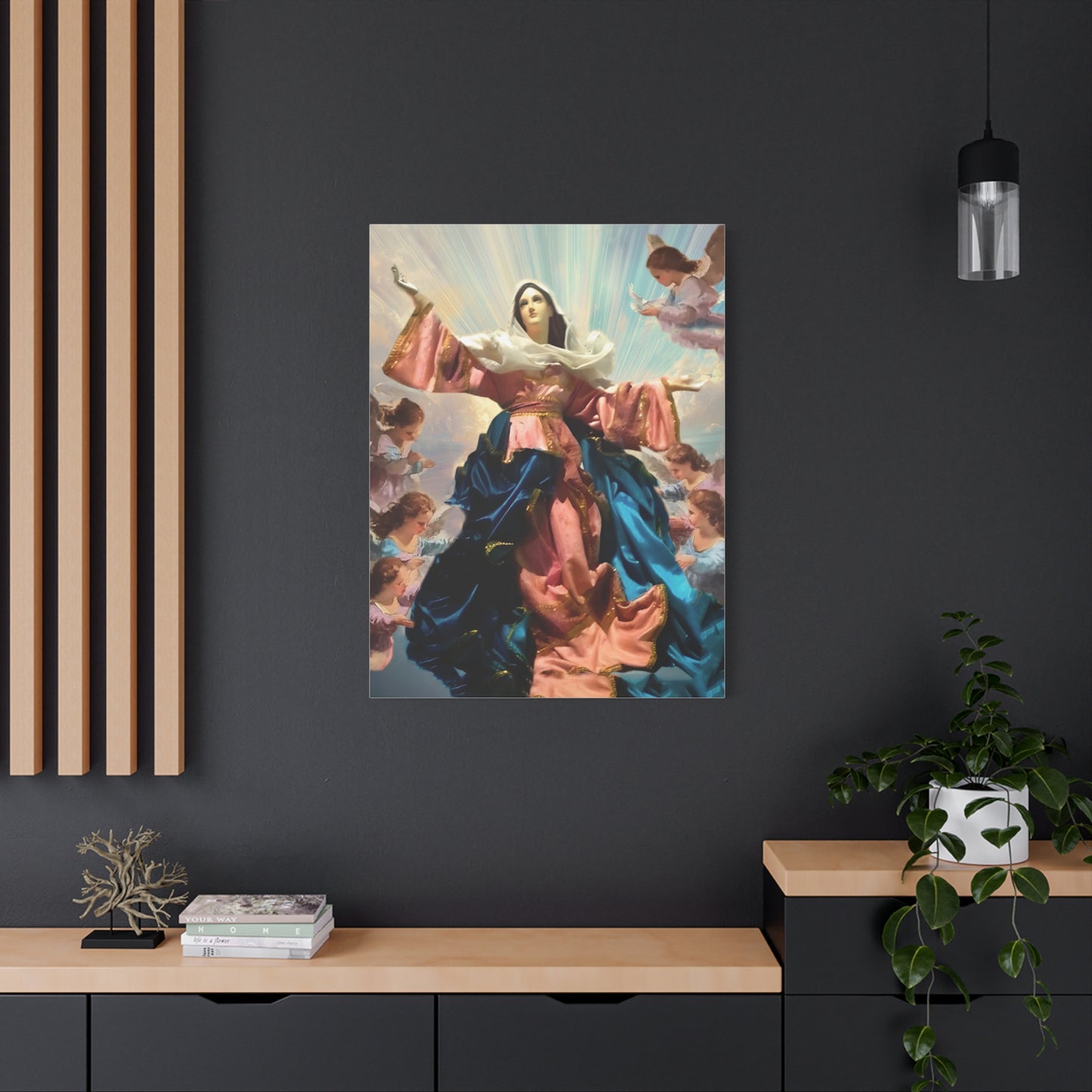 Our Lady Mary Assumption Canvas Print, Catholic Decor Wall, Gift Religious Christian