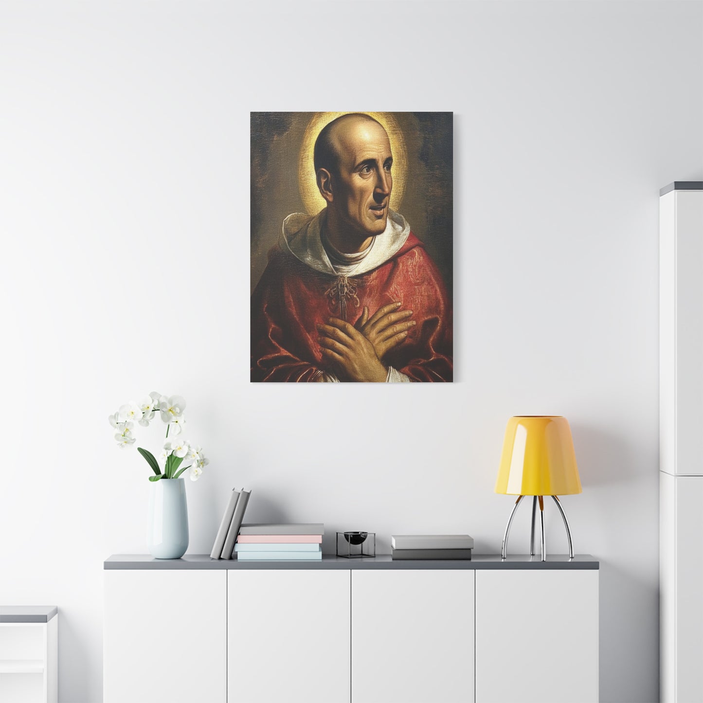 Charles Borromeo Canvas Print, Catholic Decor Wall, Gift Religious Christian