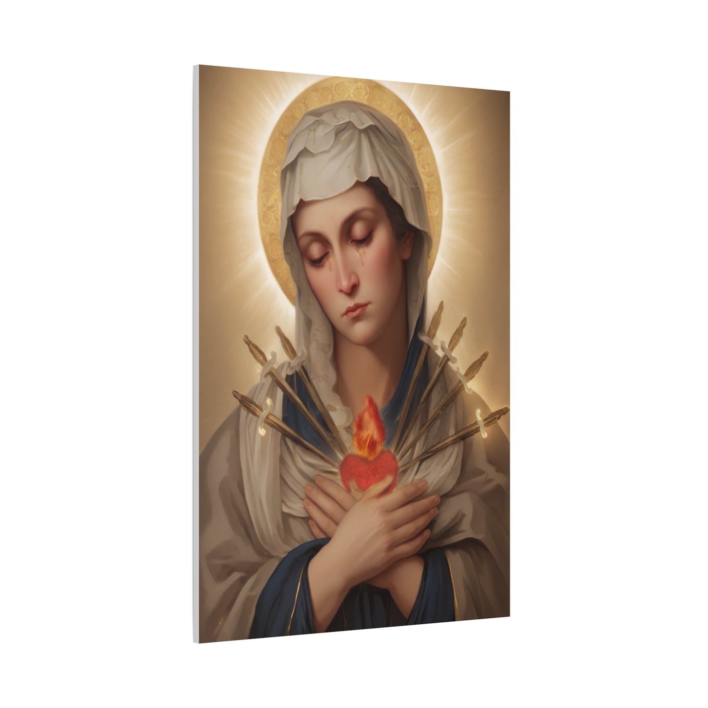 Ready to Hang - Mary Our Lady Of Sorrows Catholic Canvas Wall Art, Christian Decor