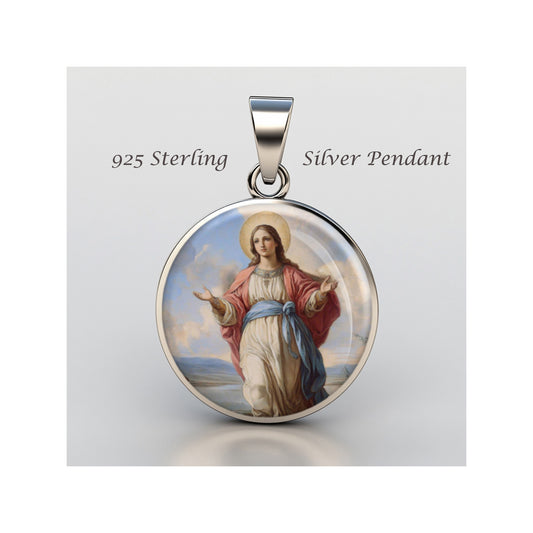 Saint Cristina De Bolsena Catholic sterling silver 925 Christian Medal Patron image 0