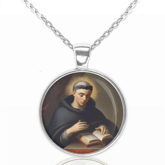 St. Nicholas of Tolentino Necklace Christian Medal Pendant Patron Saint Religious Jewelry