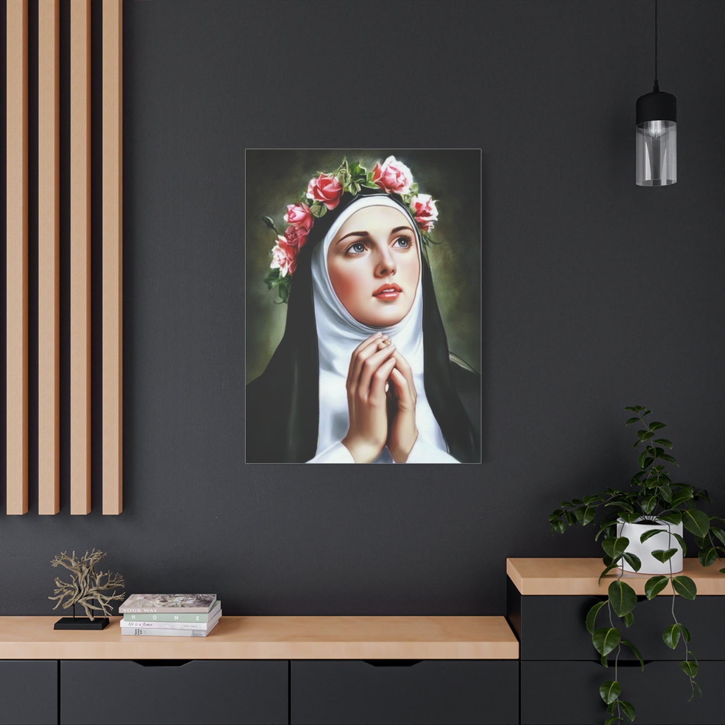 Ready To Hang - St. Rose of Lima Catholic Canvas Wall Art, Christian Decor