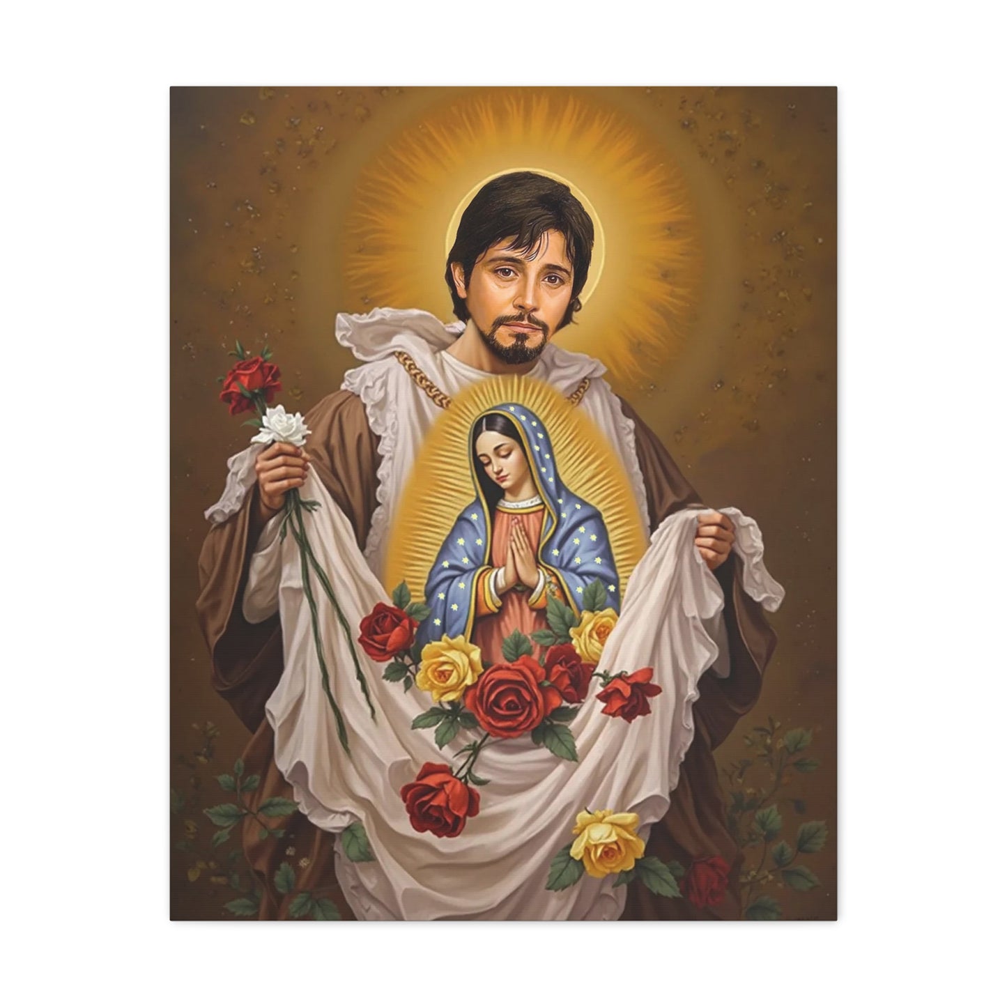 St. Juan Diego Catholic Canvas Wall Art, Christian Decor