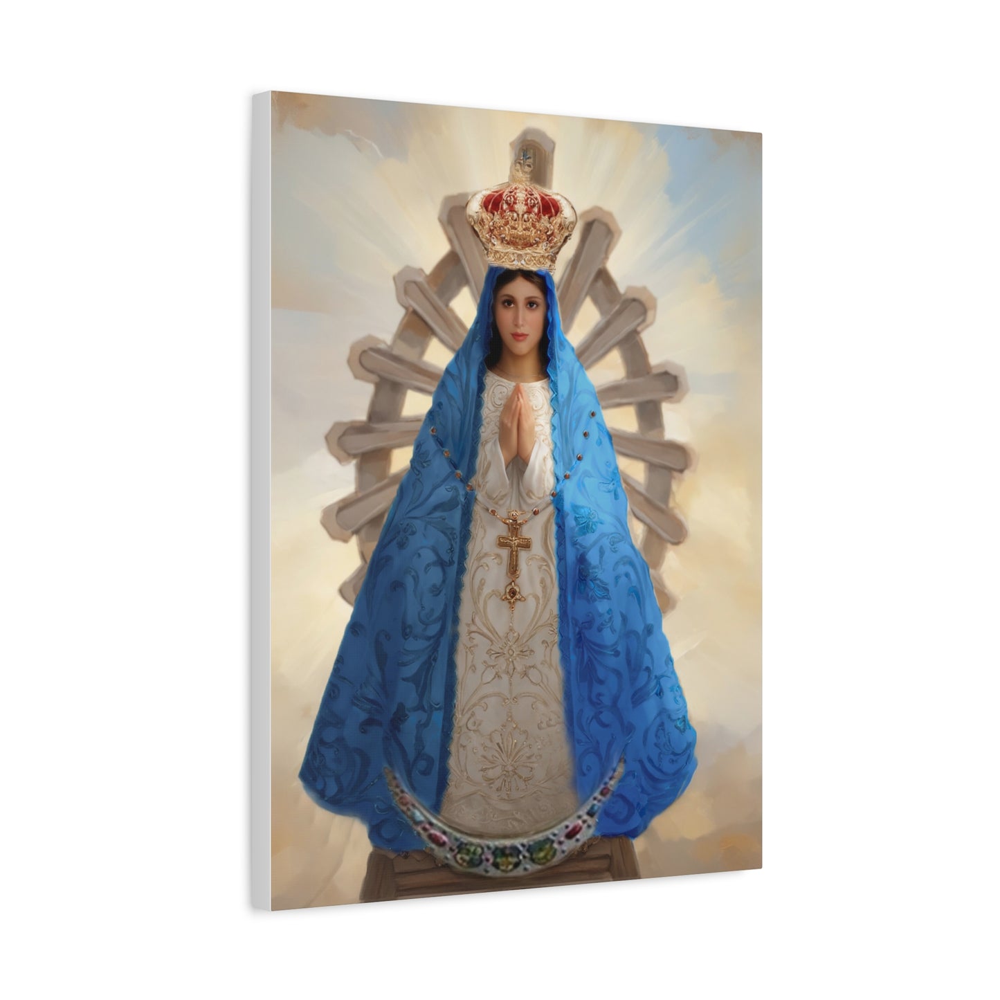 Ready to Hang - Our Lady of Lujan Virgin Mary Catholic Canvas Wall Art, Christian Decor