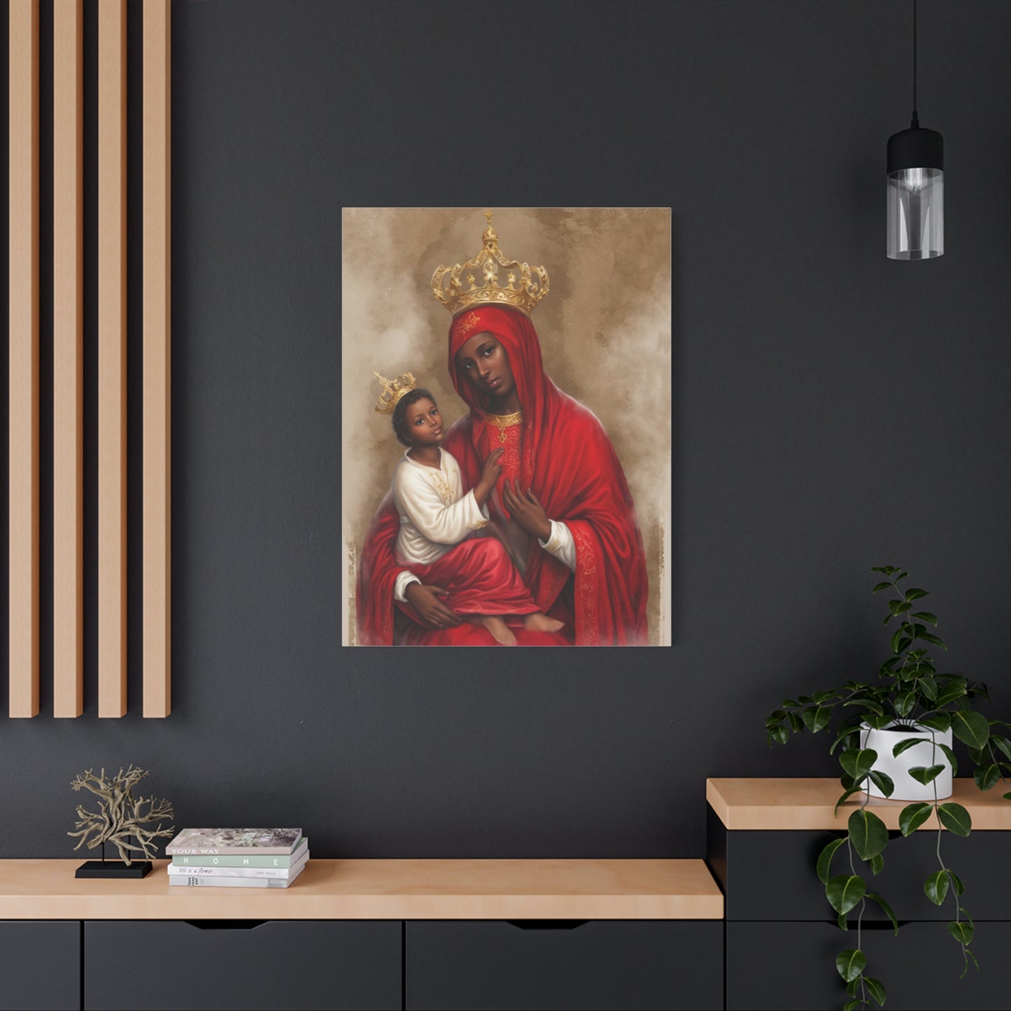 Our Lady of Chelm Mary Catholic Canvas Wall Art, Christian Decor
