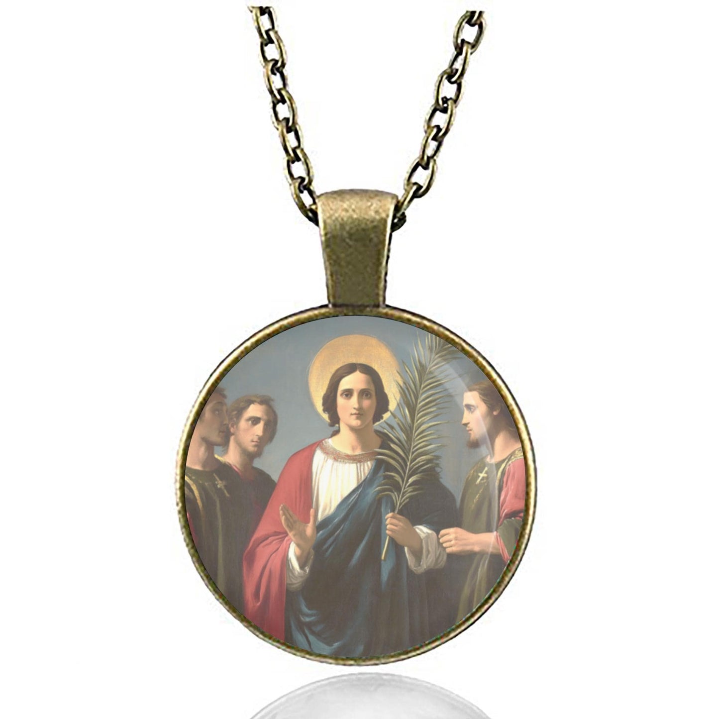 Saint Ursula Religious Christian Necklace Medal Pendant Charm Jewelry