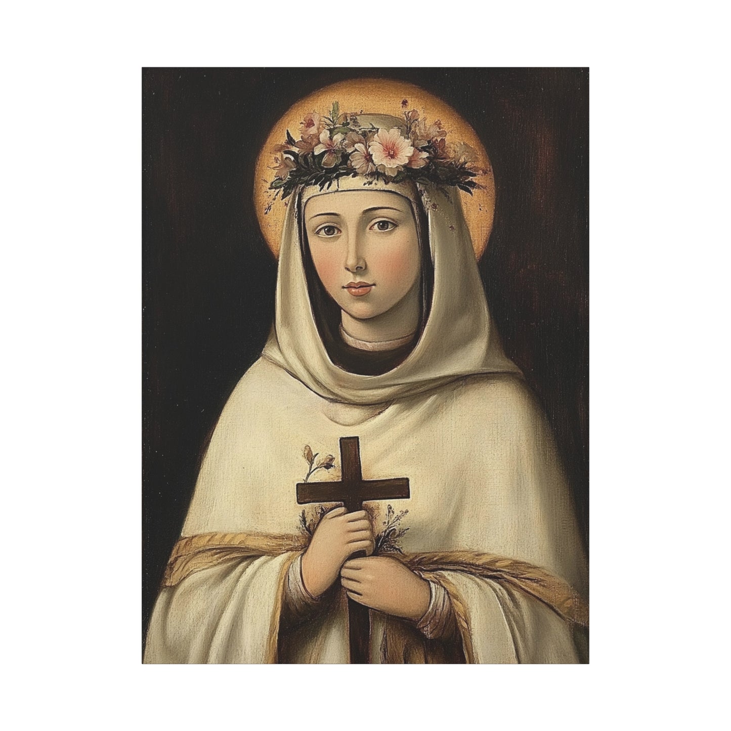 Ready To Hang - St. Rose of Lima Catholic Canvas Wall Art, Christian Decor